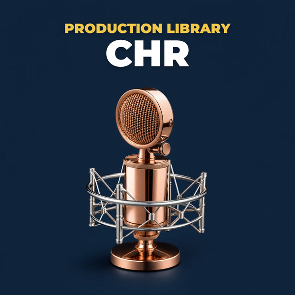CHR Audio Production Library - CHR radio imaging library cover - Music Radio Creative