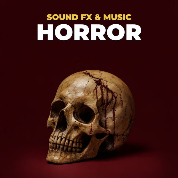 Horror Sound Effects And Music - horror sound effects pack cover - Music Radio Creative
