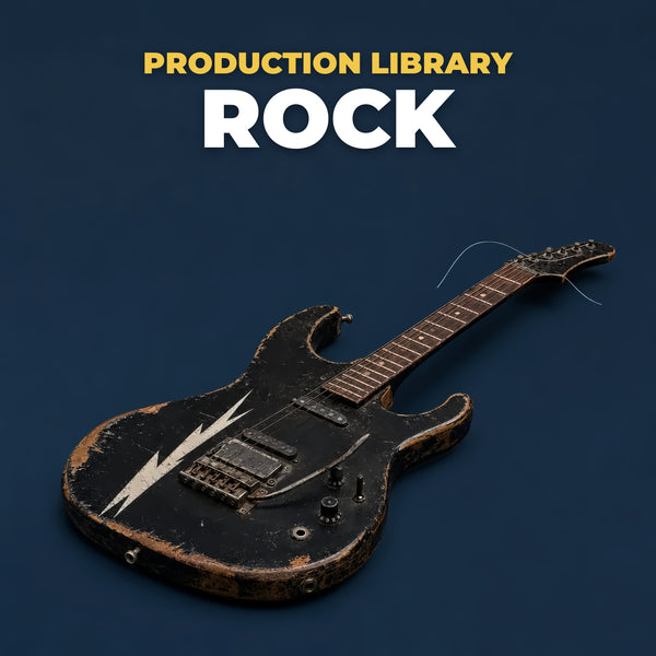 Rock Audio Production Library - rock radio imaging library cover - Music Radio Creative
