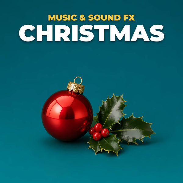 Christmas Music and Sound Effects - royalty free christmas music pack cover - Music Radio Creative