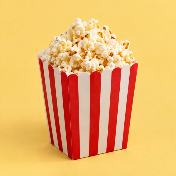 Big Cinema Opener - royalty free cinematic music track, cinema popcorn box cover art by Music Radio Creative