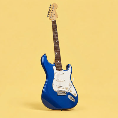 Blue Inspiration - royalty free corporate rock music track, blue electric guitar cover art by Music Radio Creative