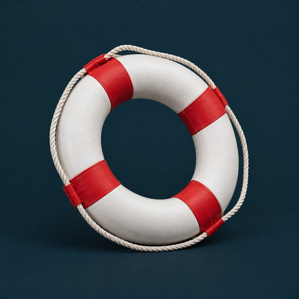 Deep Water - royalty free cinematic music track, ring buoy cover art by Music Radio Creative