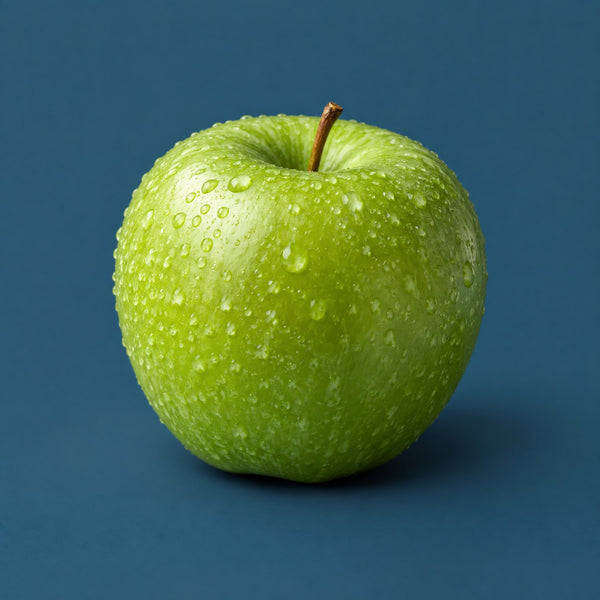 Drop of Life - royalty free pop music track, green apple with water drops cover art by Music Radio Creative