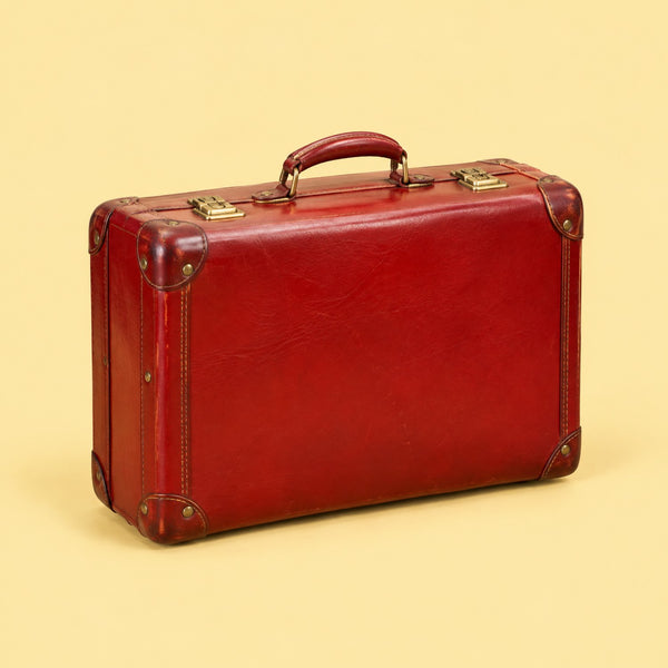 Inspirational Journey - royalty free corporate music track, vintage red suitcase cover art by Music Radio Creative