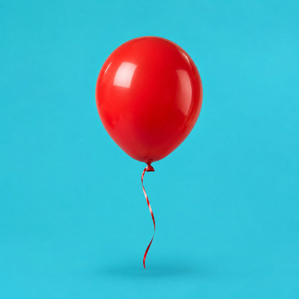 Rise Up - royalty free cinematic music track, red balloon cover art by Music Radio Creative