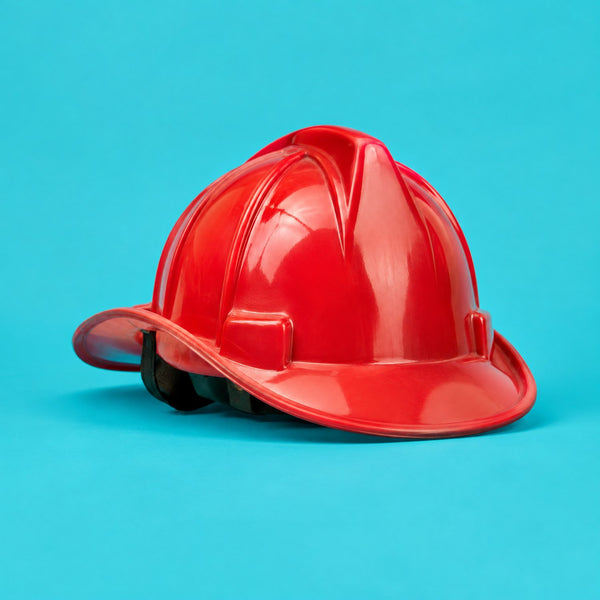 Brave Hero - royalty free cinematic music track, firefighter helmet cover art by Music Radio Creative