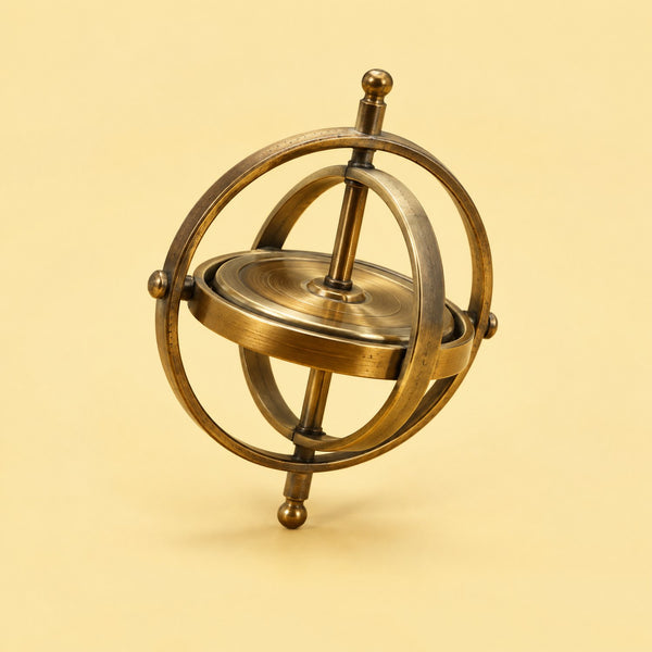 Time Machine - royalty free cinematic music track, brass gyroscope cover art by Music Radio Creative