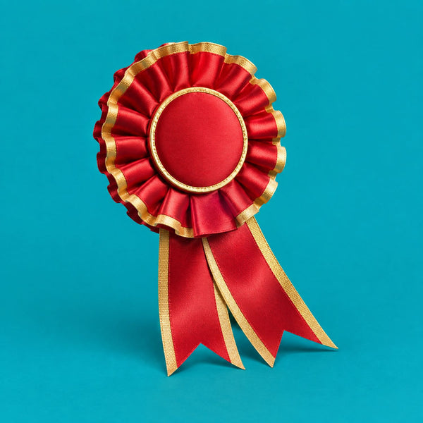 Winning Fun - royalty free electronic music track, prize rosette cover art by Music Radio Creative