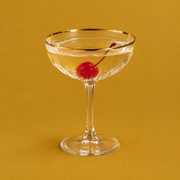 Nu Disco Lounge - royalty free nu-disco music track, coupe glass cover art by Music Radio Creative