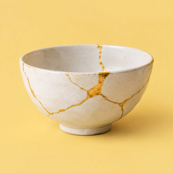 Powerful Imperfection - royalty free indie music track, kintsugi bowl cover art by Music Radio Creative