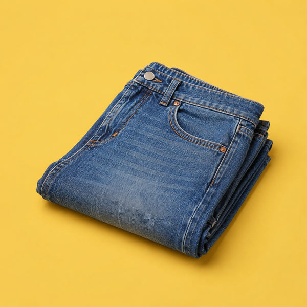 Denim Drift - royalty free drum and bass music track, denim jeans cover art by Music Radio Creative
