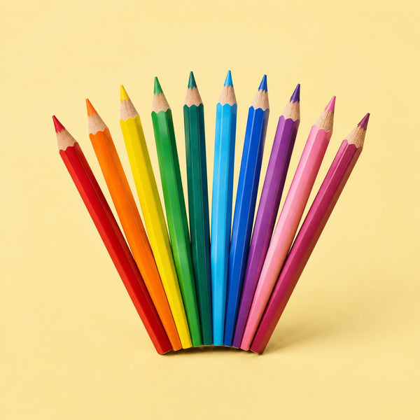Rainbow Is Here - royalty free electronic music track, coloured pencils cover art by Music Radio Creative