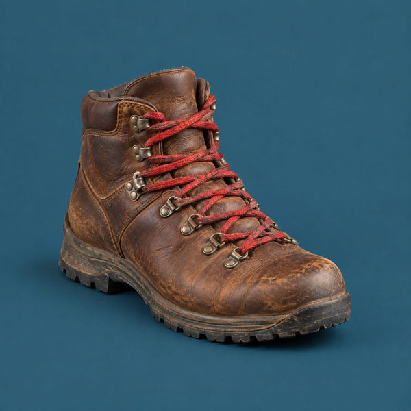 Epic Adventure - royalty free folk music track, leather hiking boot cover art by Music Radio Creative