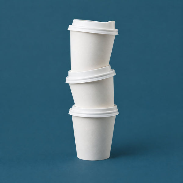 Business Dawn - royalty free corporate music track, takeaway coffee cups cover art by Music Radio Creative