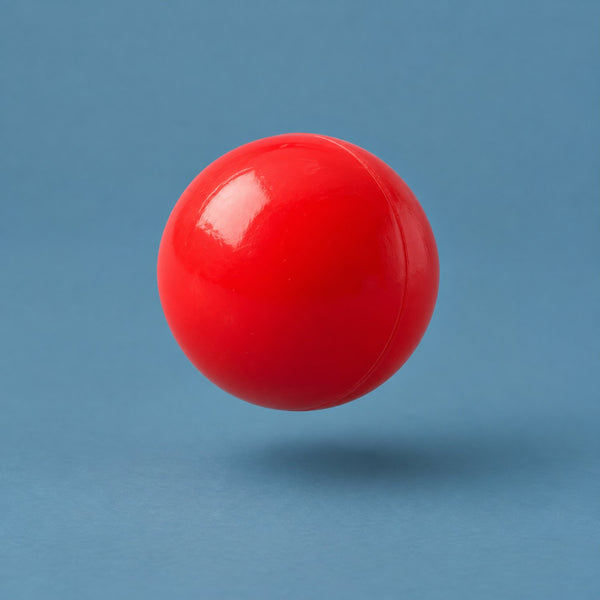 Playful Pulse - royalty free upbeat pop music track, red bouncy ball cover art by Music Radio Creative