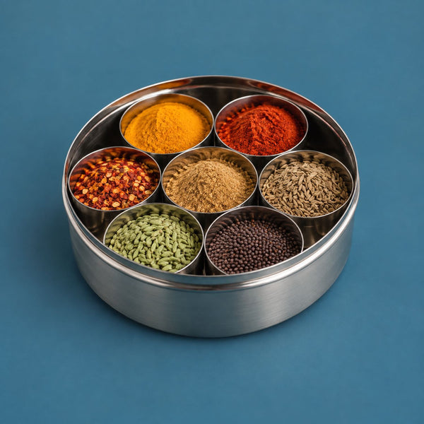 Spice Of India - royalty free Bollywood music track, masala spice box cover art by Music Radio Creative
