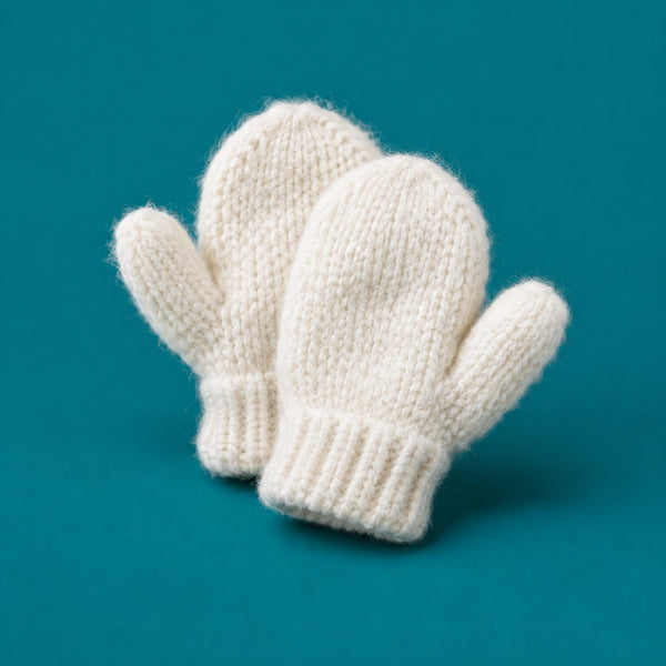 Snowy Angels - royalty free holiday music track, white mittens cover art by Music Radio Creative